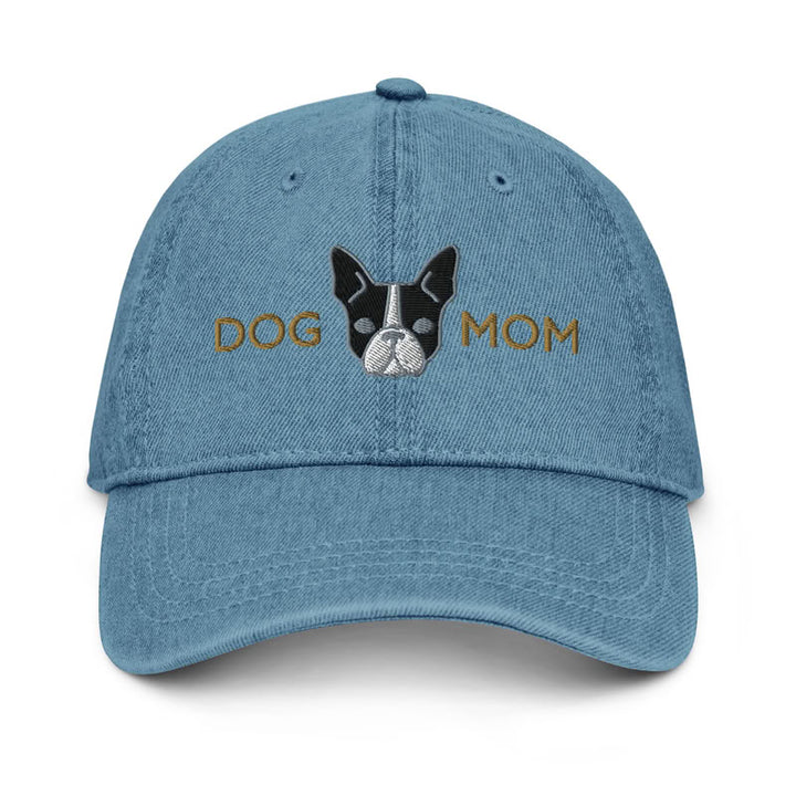 Boston Terrier Dog Mom Black / Denim Hat