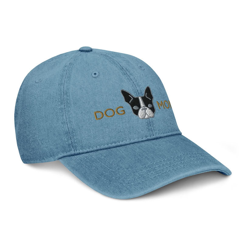 Boston Terrier Dog Mom Black / Denim Hat