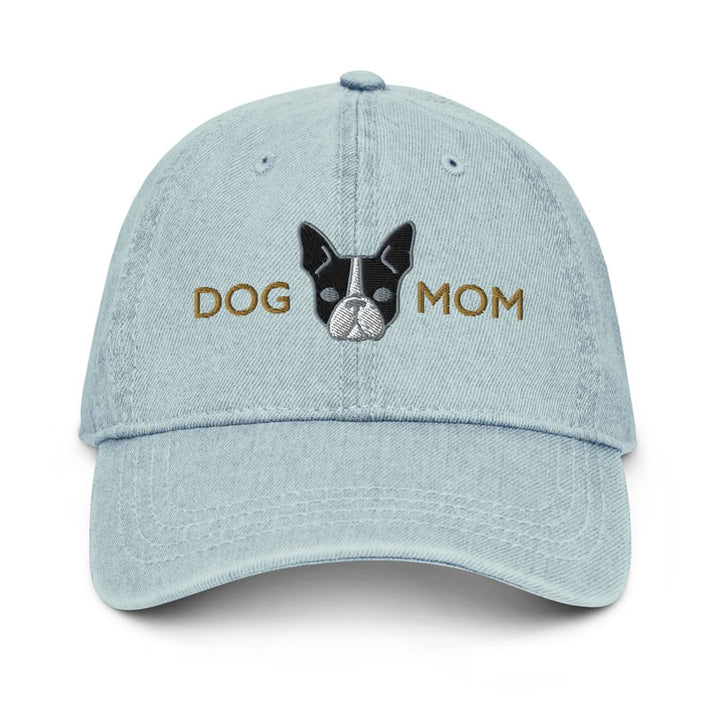 Boston Terrier Dog Mom Black / Denim Hat