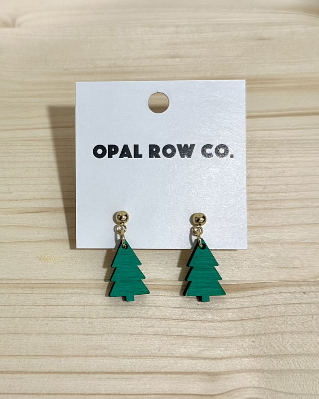 Christmas Tree Geo Earrings