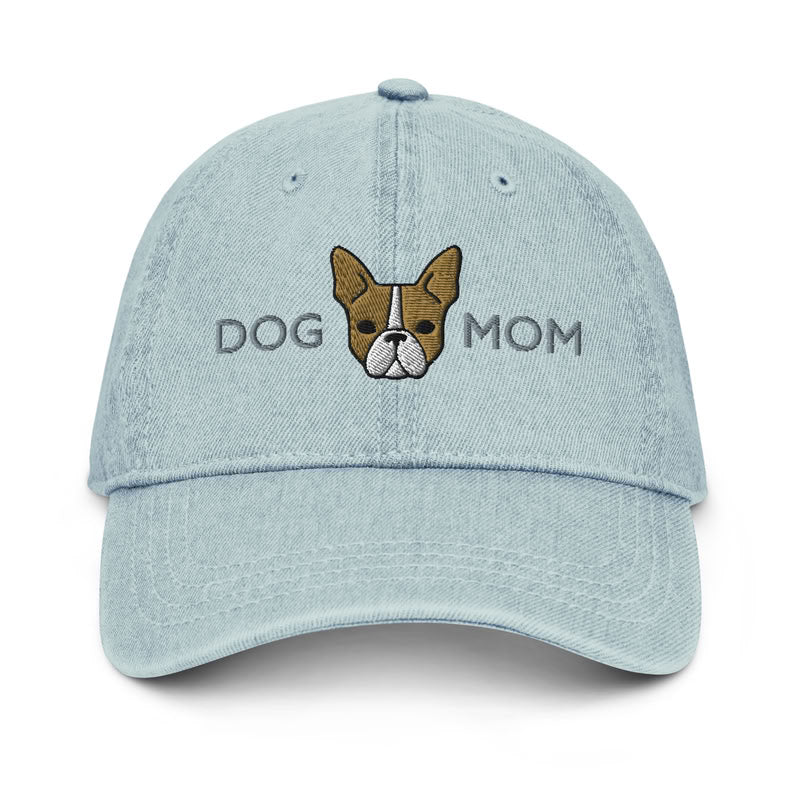 Boston Terrier Dog Mom Fawn / Denim Hat