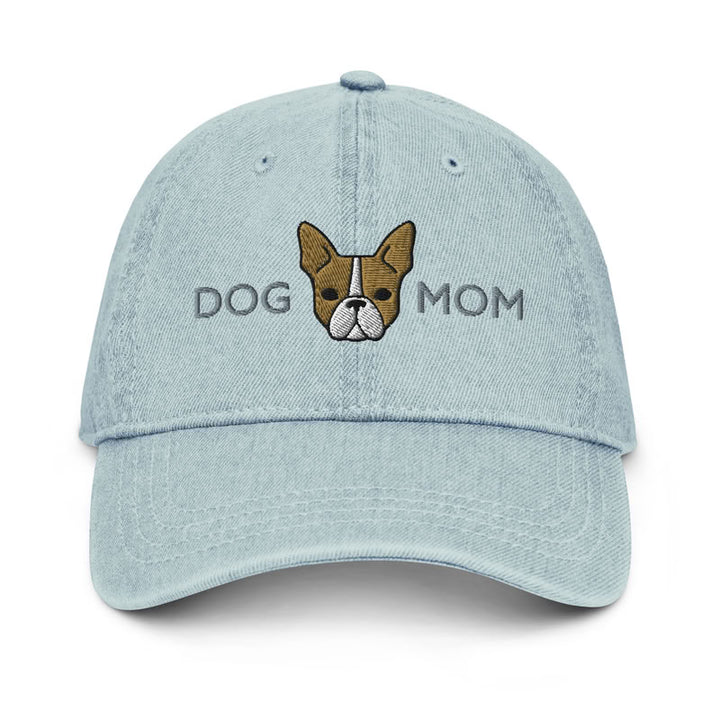 Boston Terrier Dog Mom Fawn / Denim Hat