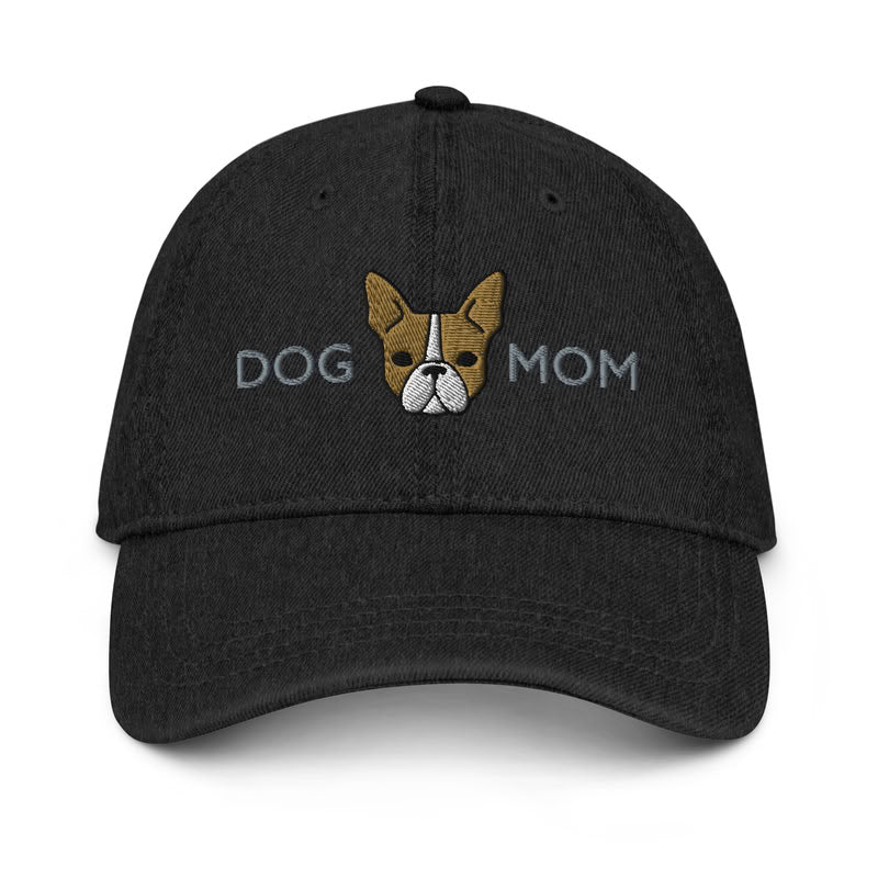 Boston Terrier Dog Mom Fawn / Denim Hat