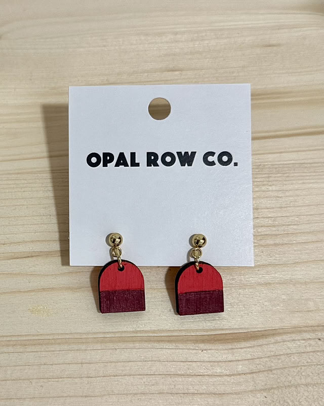 Two Tone Geo Arch Earrings