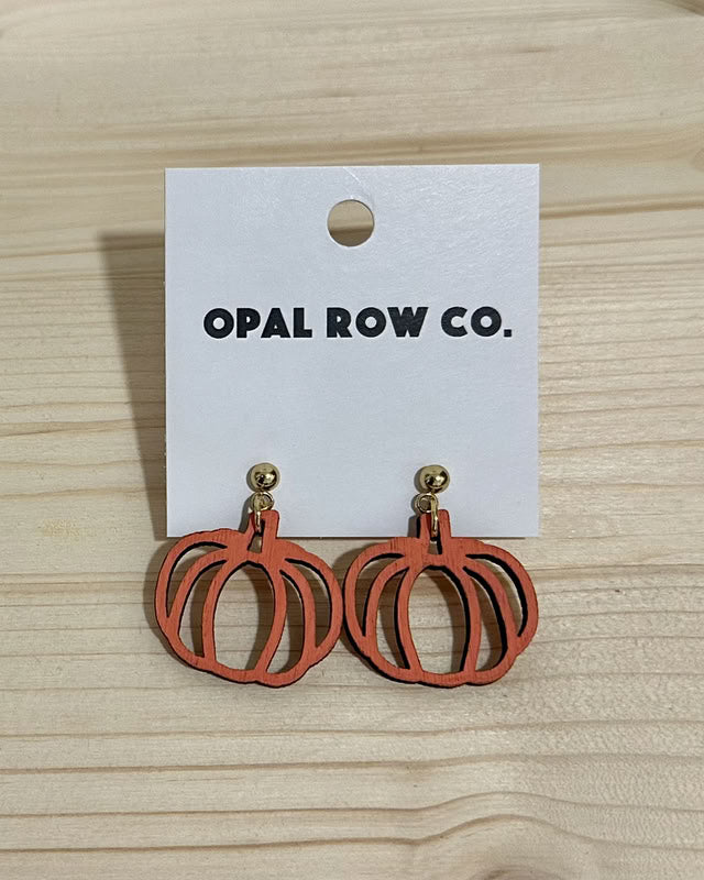 Pumpkin Outline Earrings