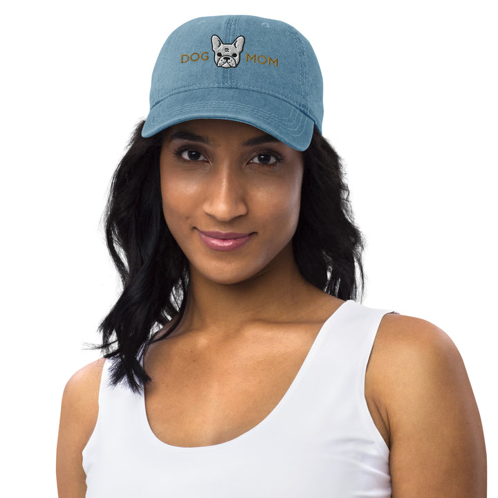 Frenchie Dog Mom White / Denim Hat