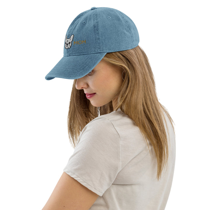 Frenchie Dog Mom White / Denim Hat