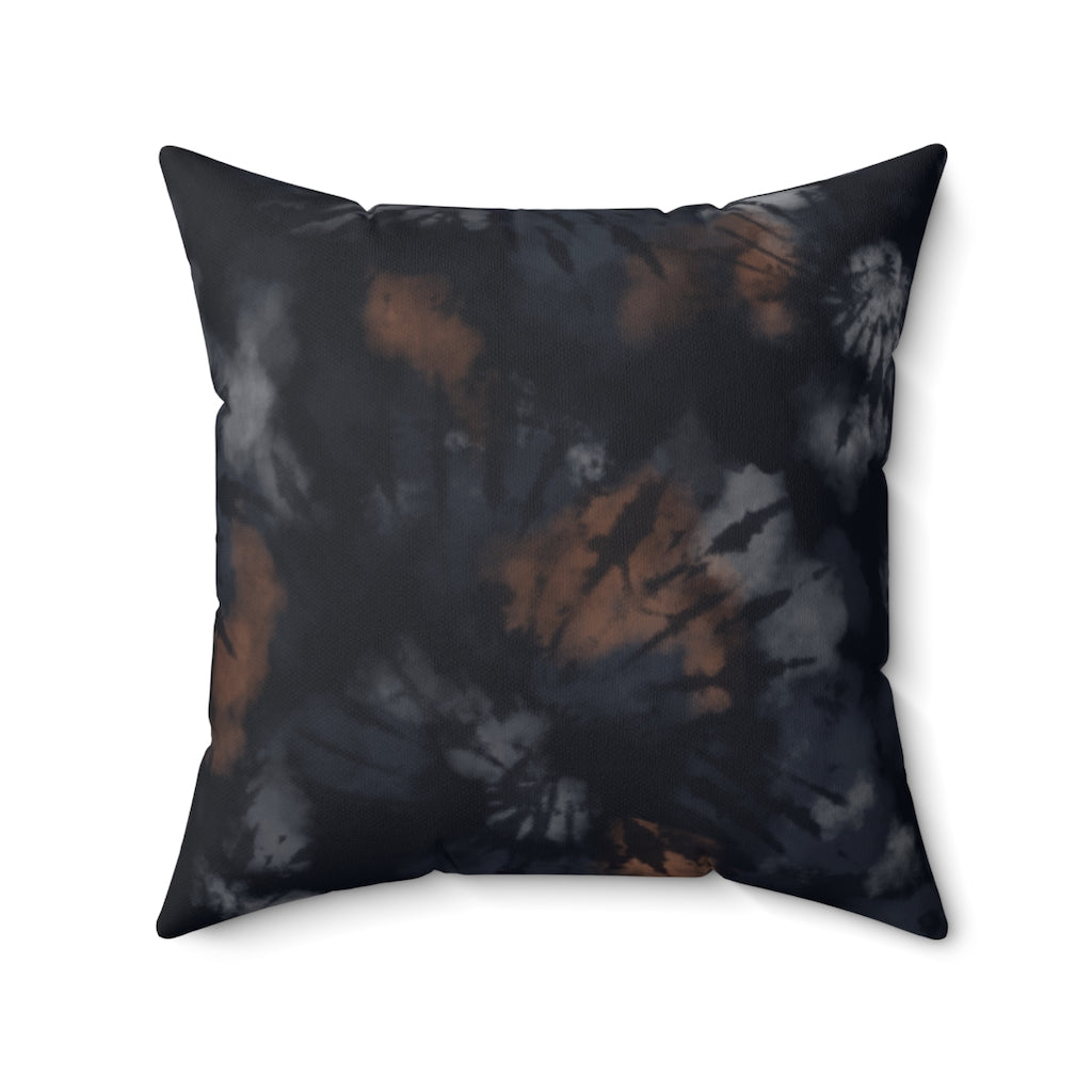 Halloween-themed graphic pillow cover featuring vibrant designs like jack-o-lanterns, spooky cats, skeletons, and skulls, made from soft spun polyester for festive seasonal decor.