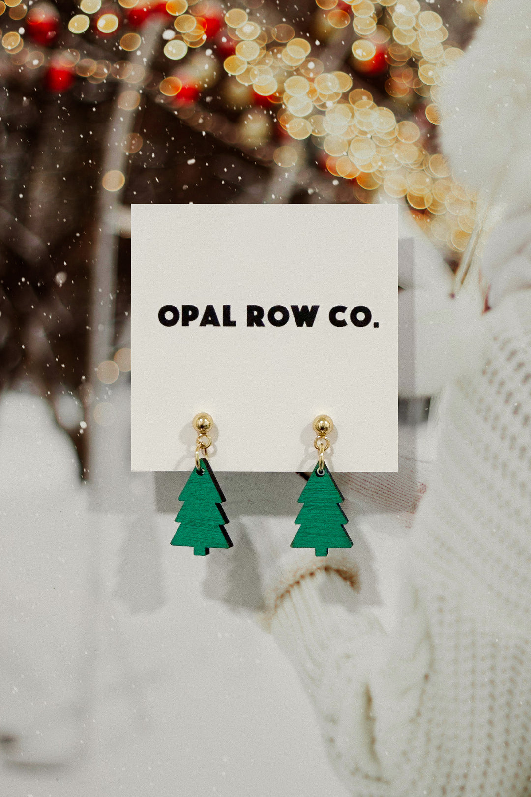 Christmas Tree Geo Earrings