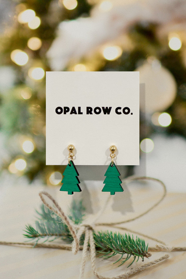 Christmas Tree Geo Earrings