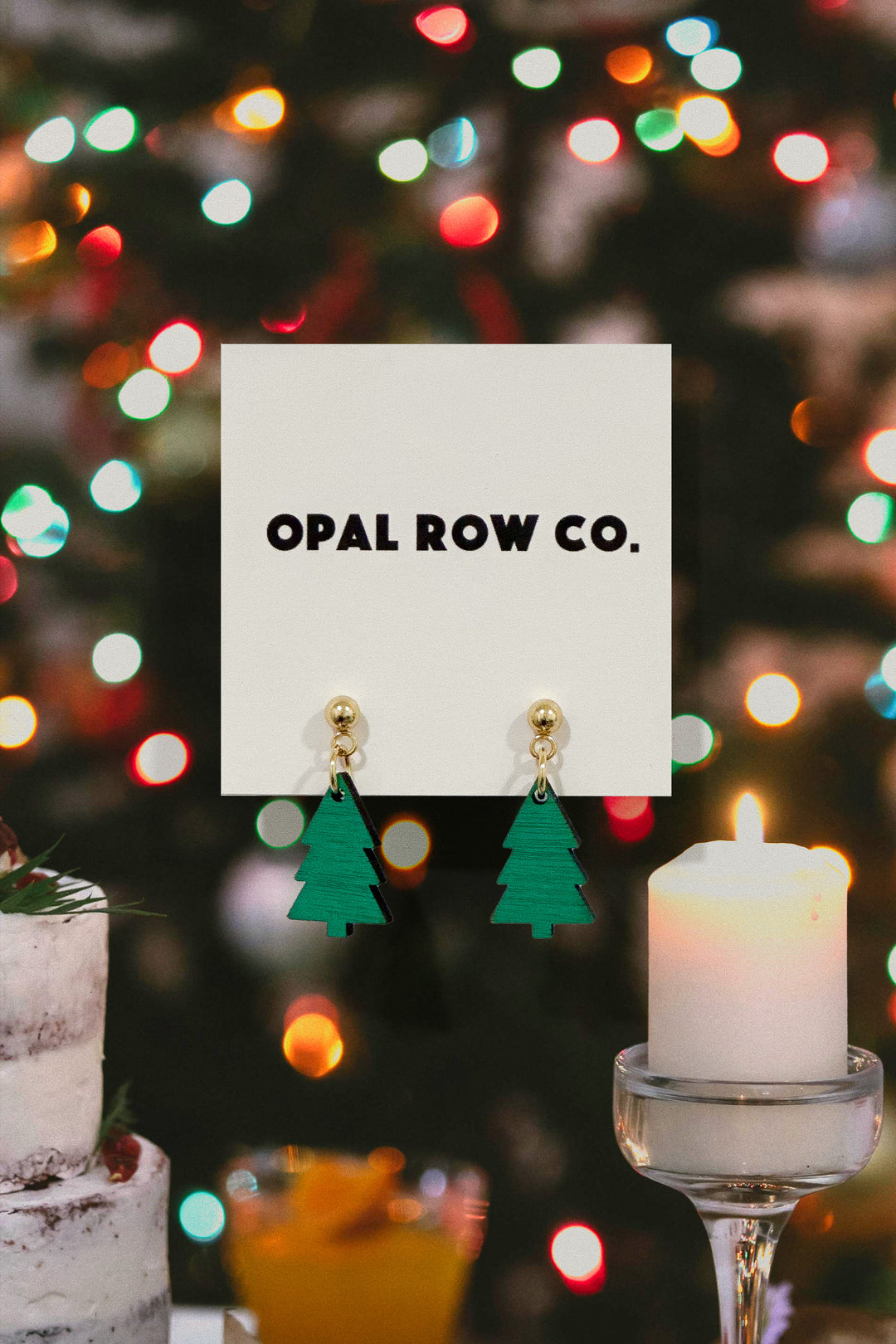 Christmas Tree Geo Earrings