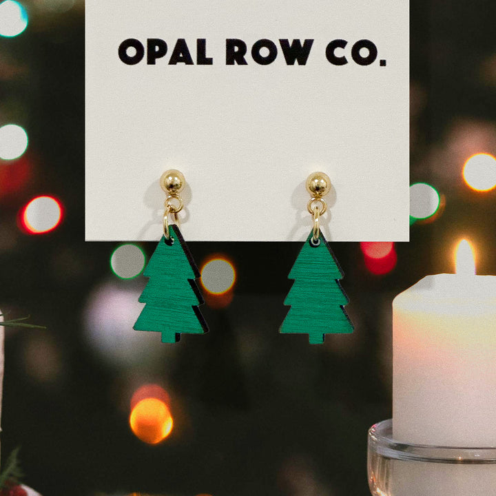 Christmas Tree Geo Earrings