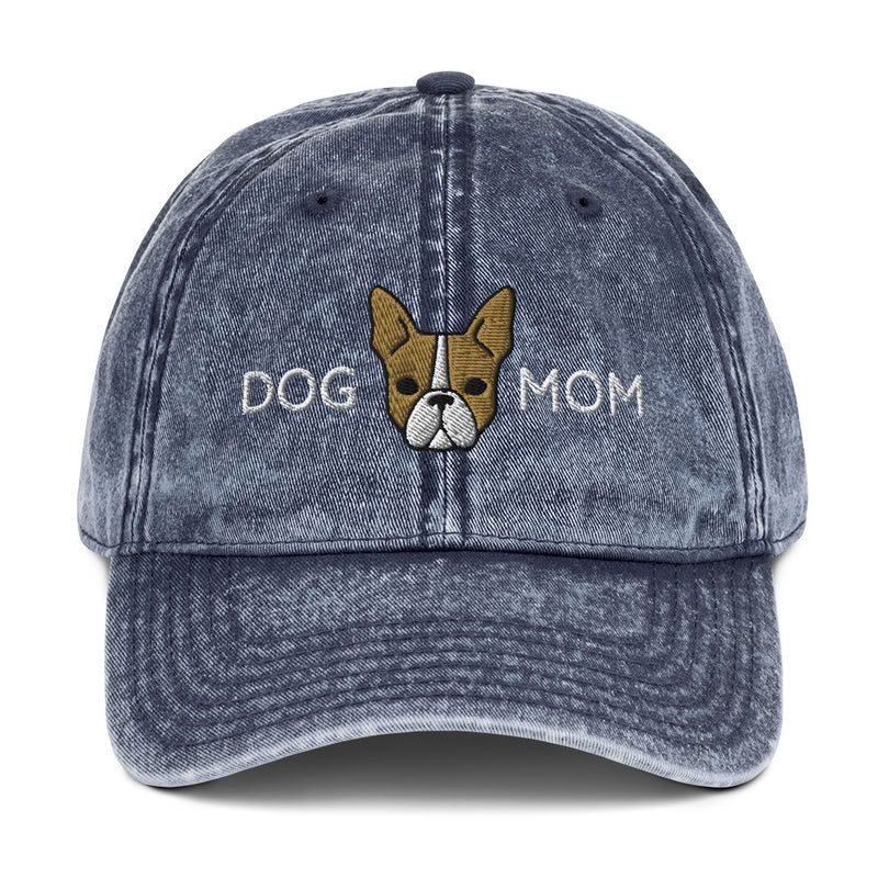 Boston Terrier Dog Mom Fawn / Vintage Hat