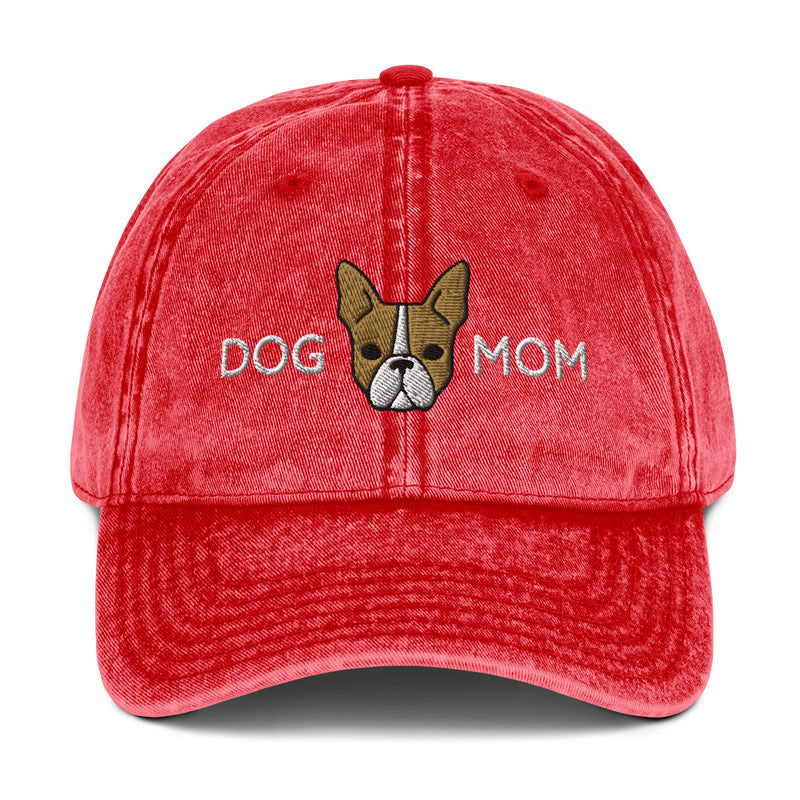 Boston Terrier Dog Mom Fawn / Vintage Hat