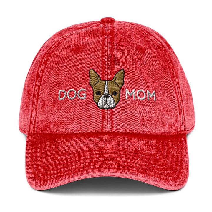 Boston Terrier Dog Mom Fawn / Vintage Hat