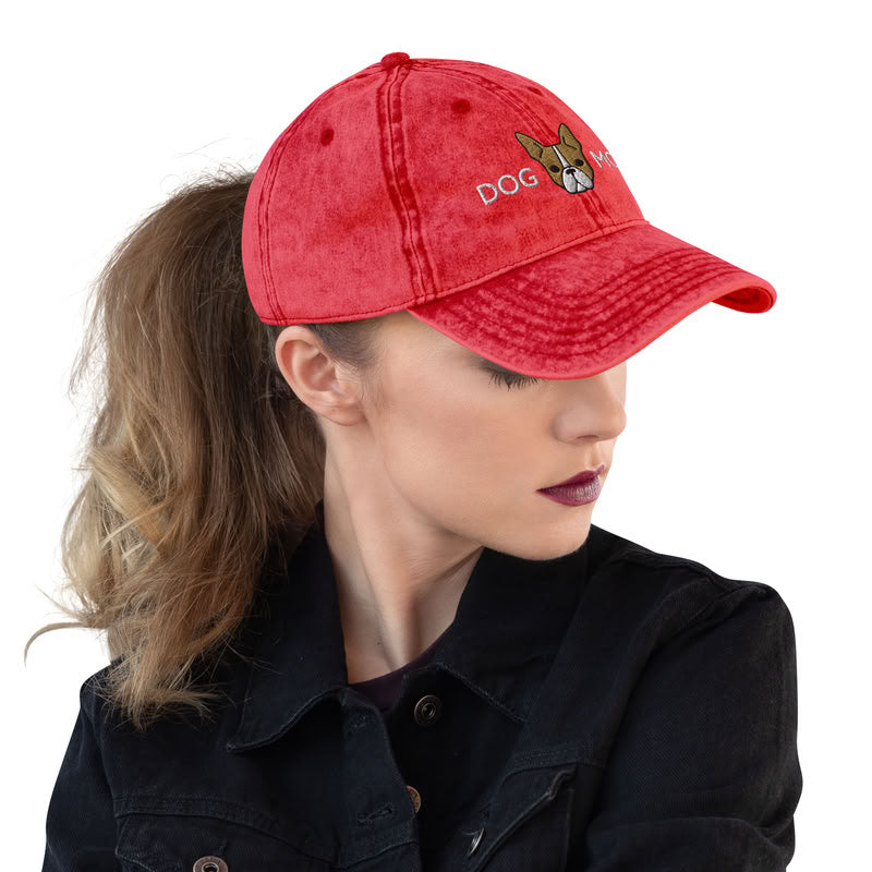 Boston Terrier Dog Mom Fawn / Vintage Hat