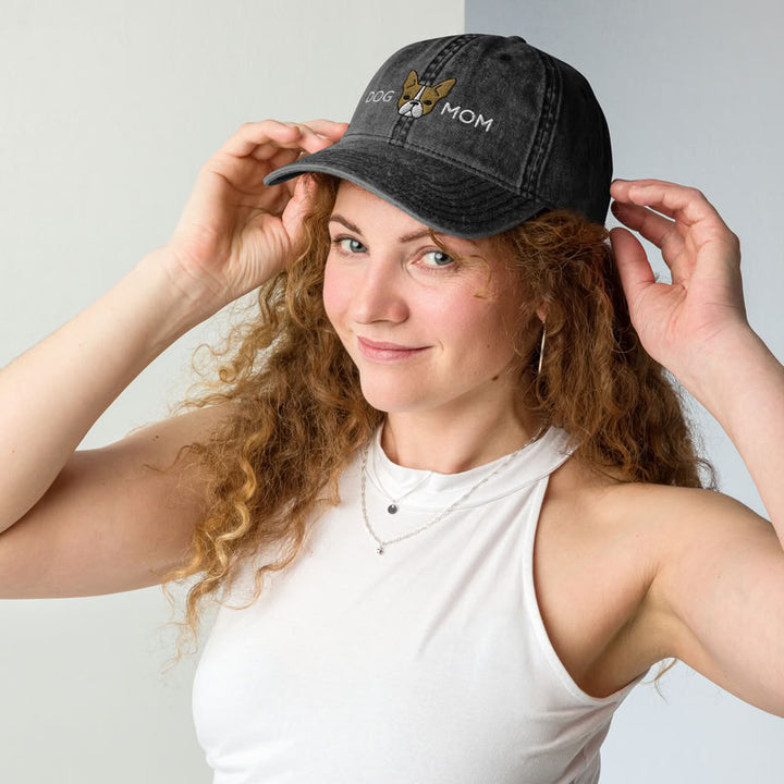 Boston Terrier Dog Mom Fawn / Vintage Hat