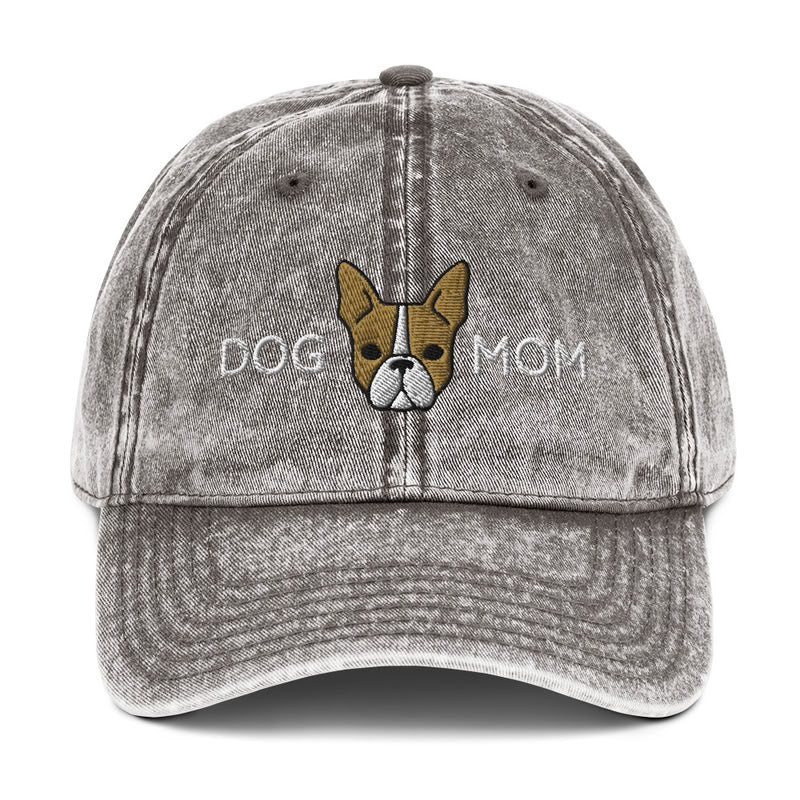 Boston Terrier Dog Mom Fawn / Vintage Hat