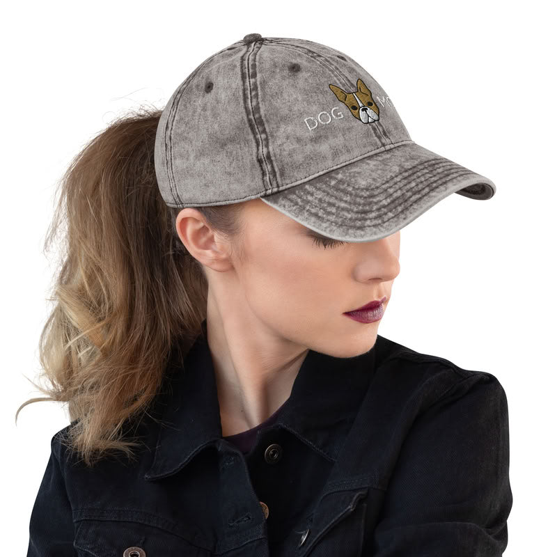 Boston Terrier Dog Mom Fawn / Vintage Hat