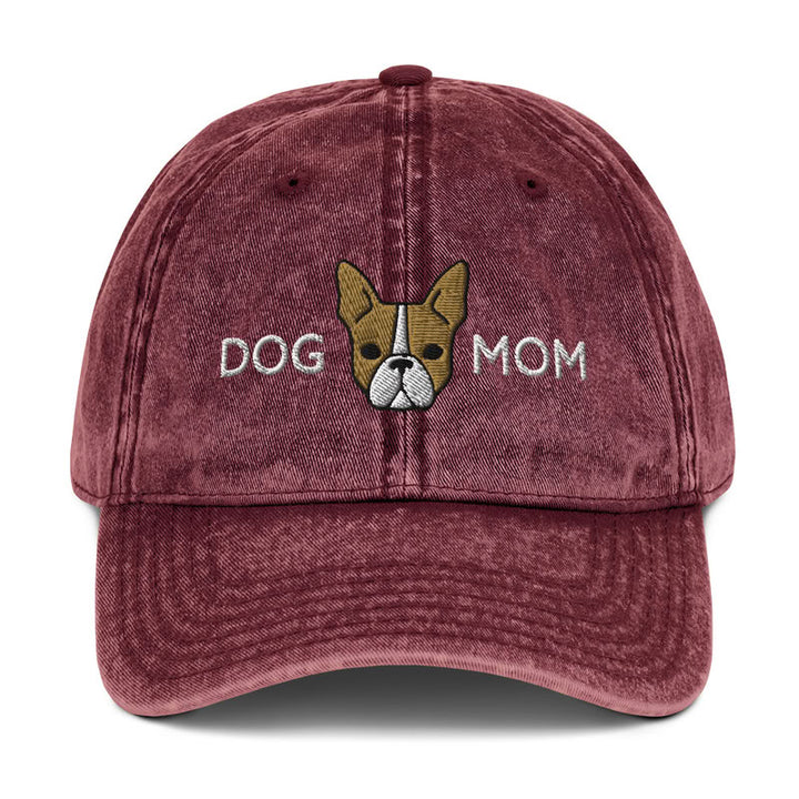 Boston Terrier Dog Mom Fawn / Vintage Hat