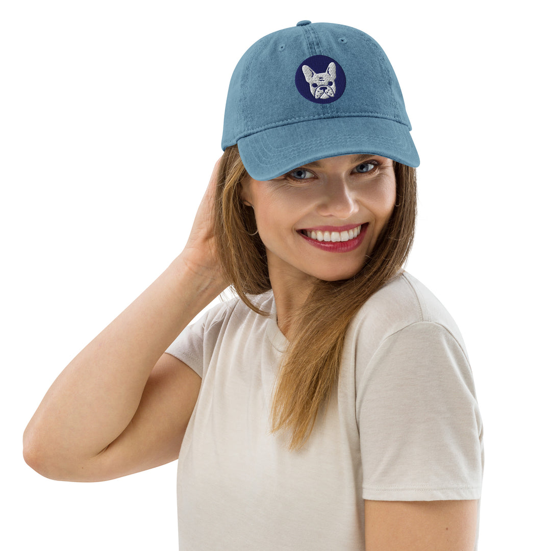 Frenchie Dog / Denim Hat