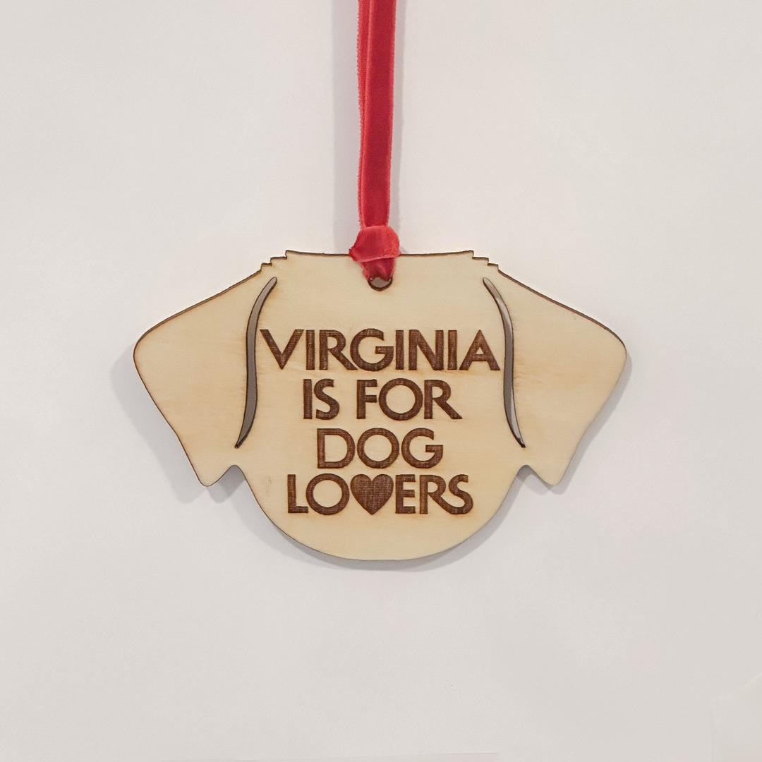 Virginia is for Dog Lovers / Christmas Ornament