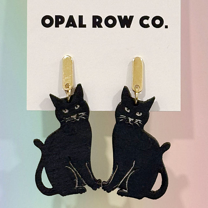 Black Cat Earrings