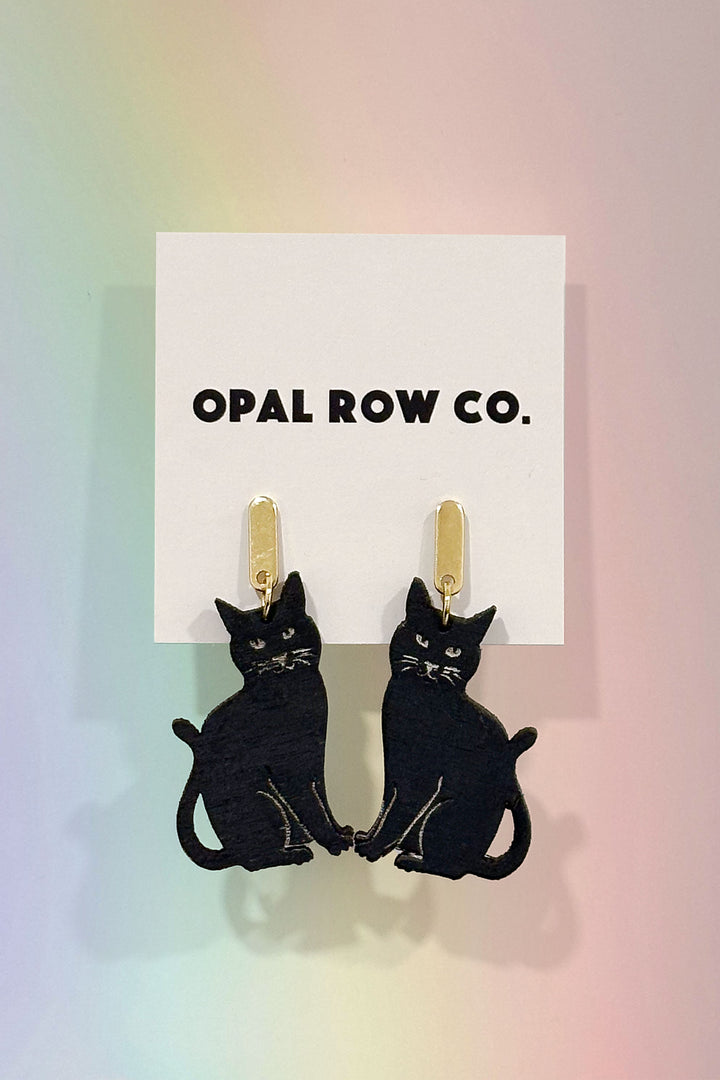Black Cat Earrings