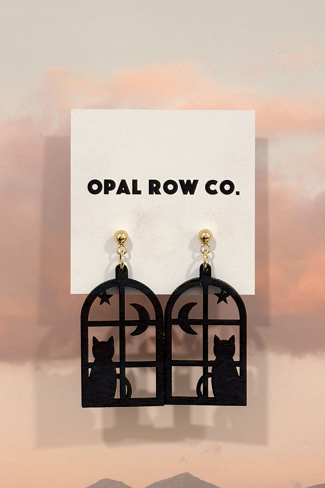 Cat in Window Earrings