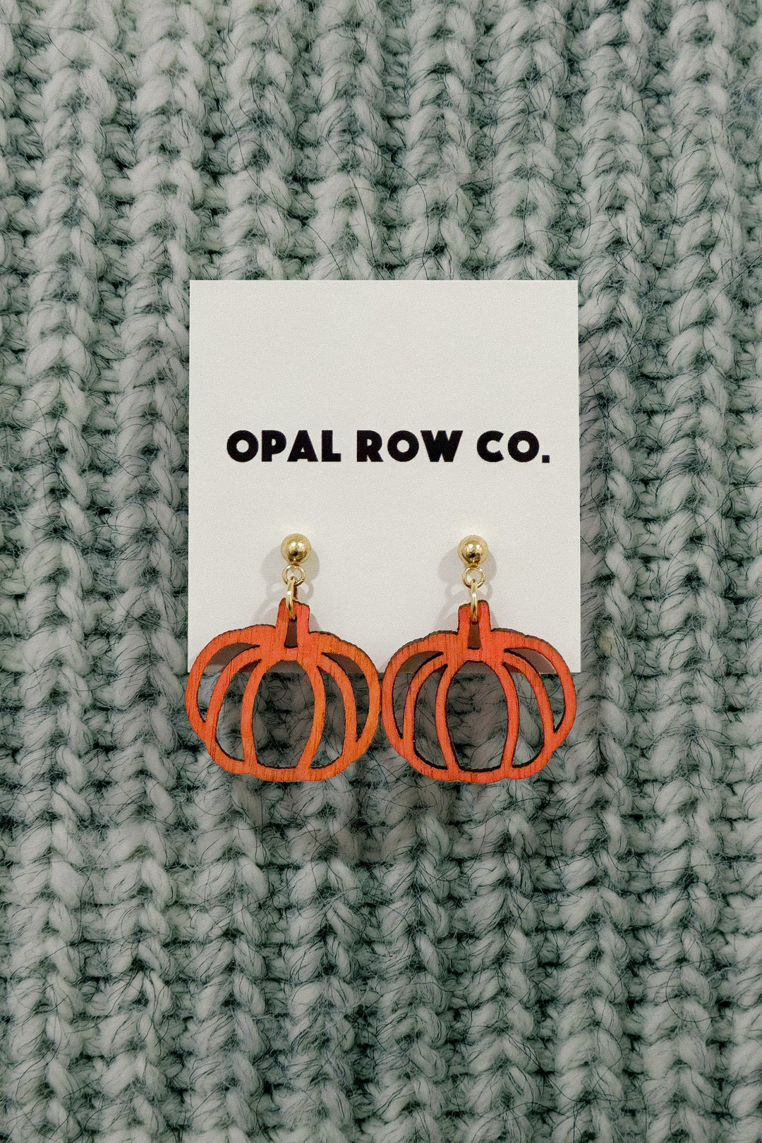Pumpkin Outline Earrings