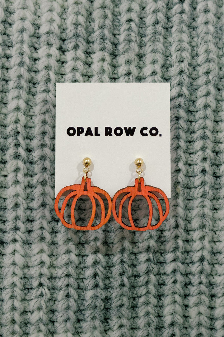 Pumpkin Outline Earrings