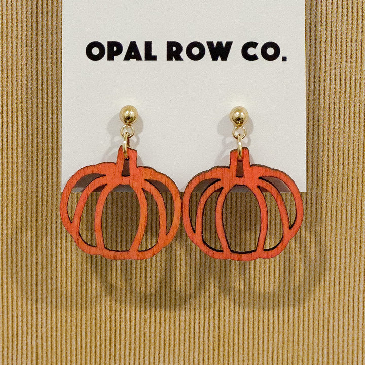 Pumpkin Outline Earrings