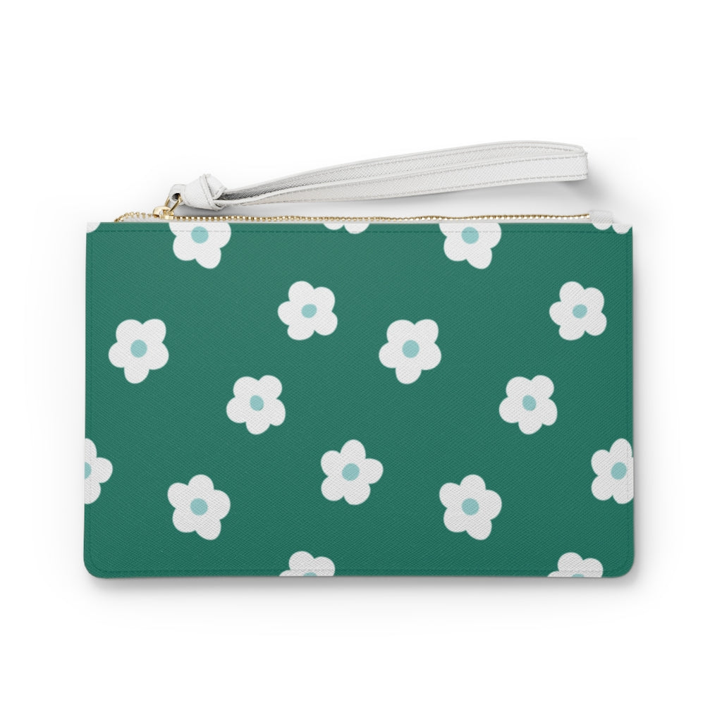 Betty Floral Clutch Bag / Green