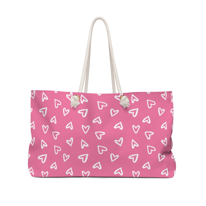 Aurora Hearts Weekender Bag / Pink