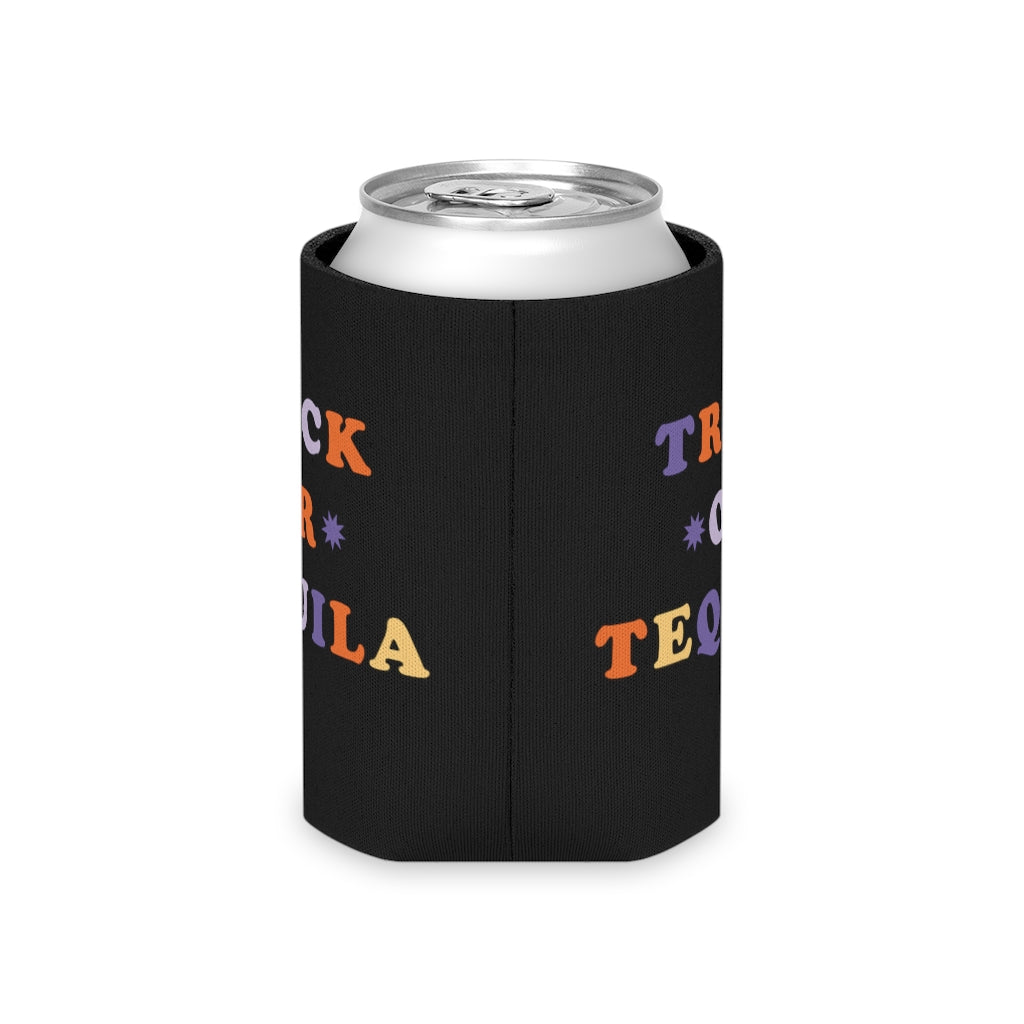 Trick or Tequila / Halloween Can Cooler / Black