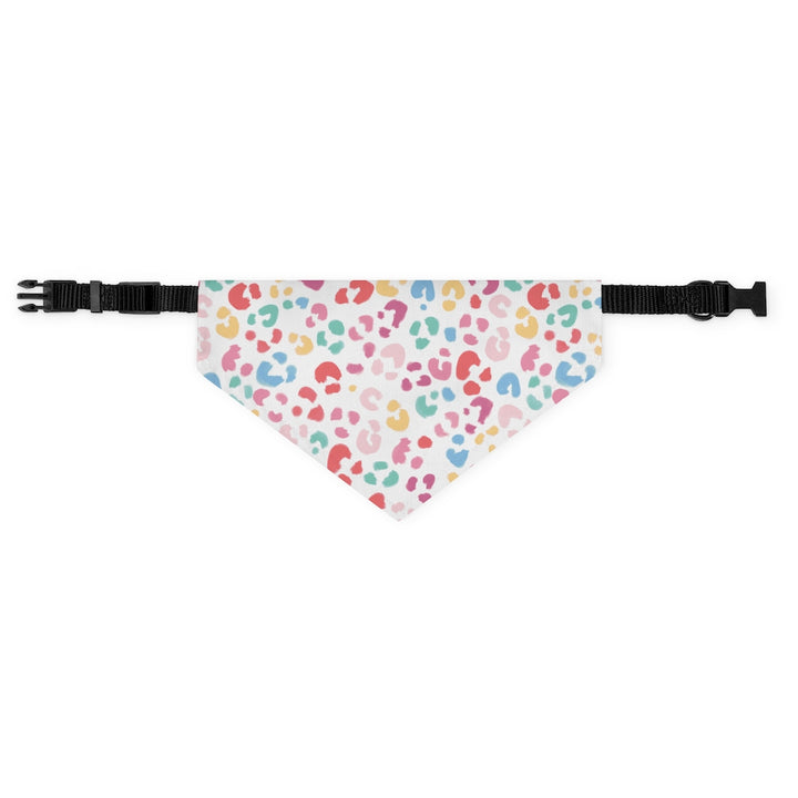 Rainbow Leopard Dog Bandana / White