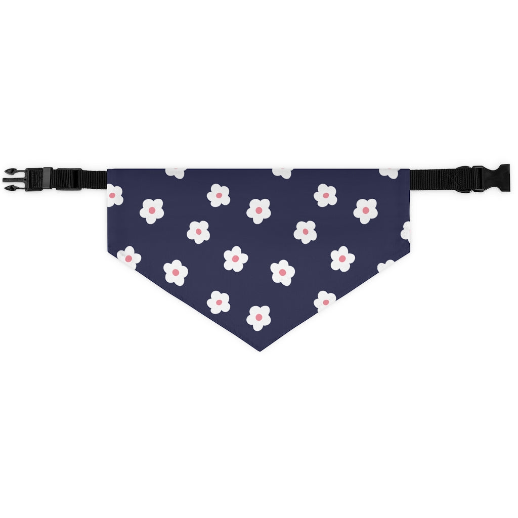 Betty Floral Dog Bandana / Navy