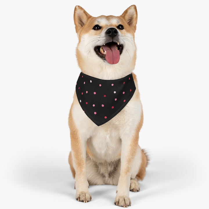 Dotty Ditsy Dog Bandana / Black Pink