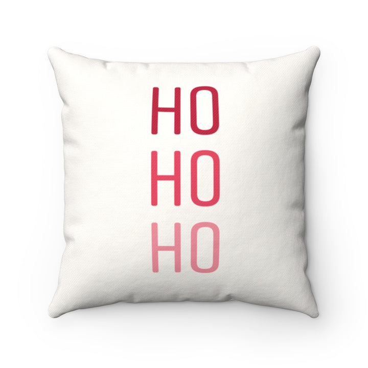 Ho Ho Ho Pillow Cover / Christmas / White Red