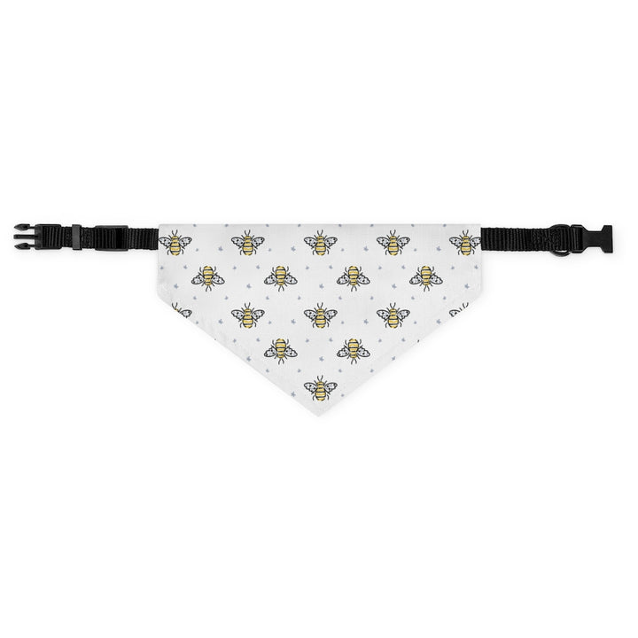 Bumble Bee Dog Bandana / White