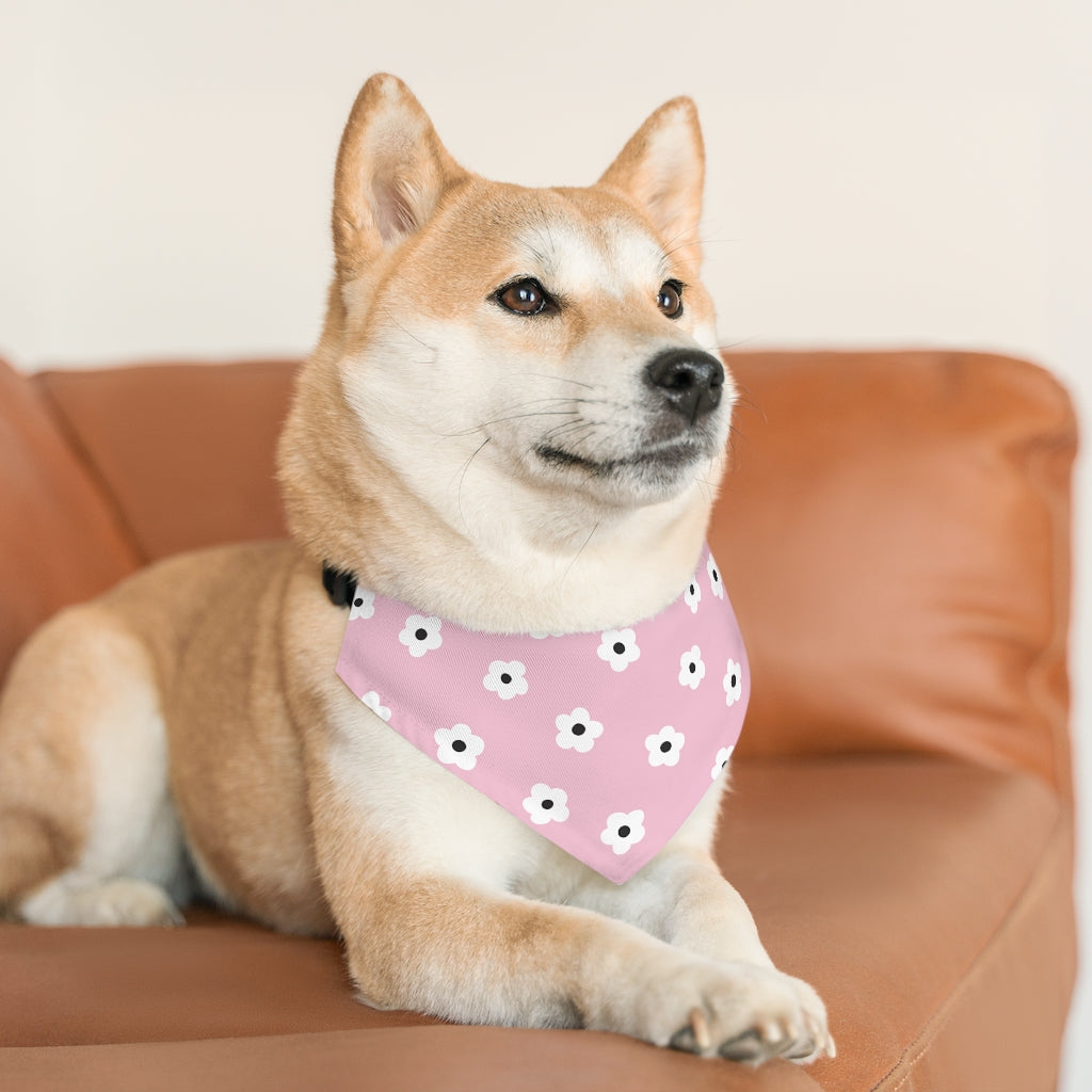 Betty Floral Dog Bandana / Light Pink