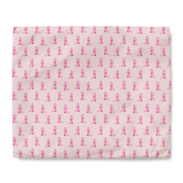 Cowgirl Boot Duvet Cover / Pink