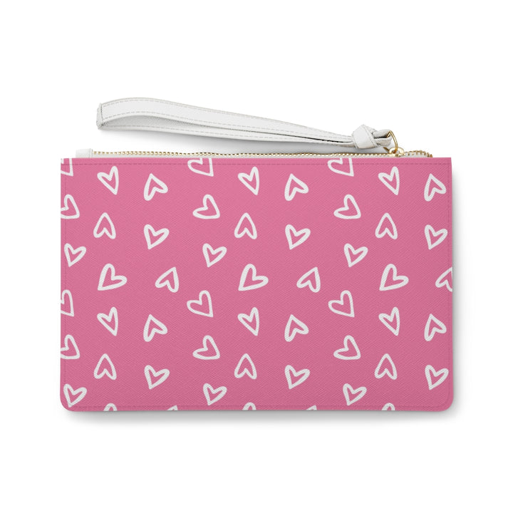 Aurora Hearts Clutch Bag / Pink