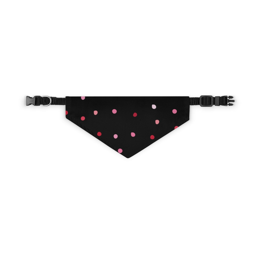 Dotty Ditsy Dog Bandana / Black Pink