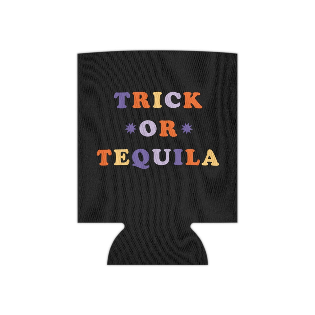 Trick or Tequila / Halloween Can Cooler / Black