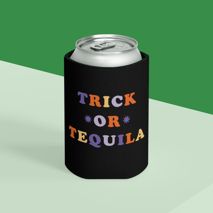 Trick or Tequila / Halloween Can Cooler / Black