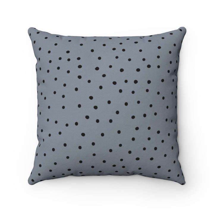 Polka Dot Pillow Cover / Gray Black