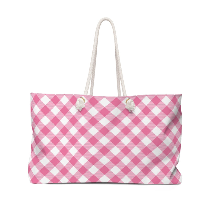Soho Plaid Weekender Bag / Pink