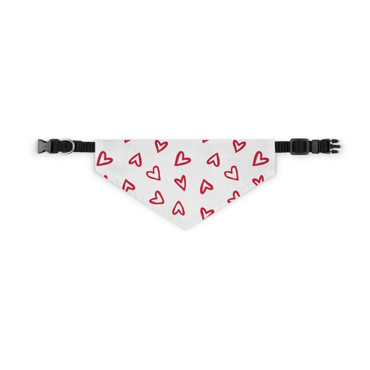 Aurora Hearts Dog Bandana / White Red