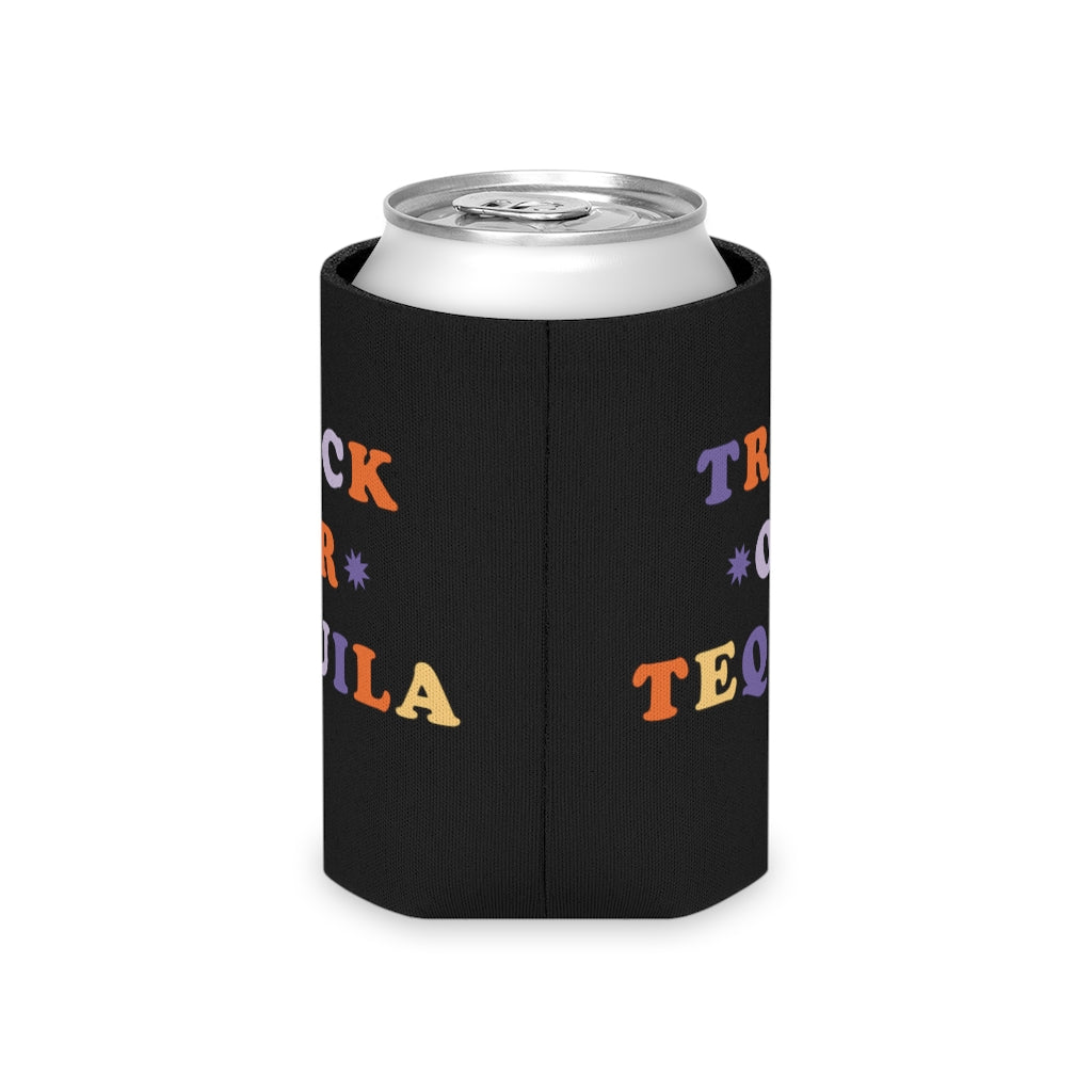 Trick or Tequila / Halloween Can Cooler / Black